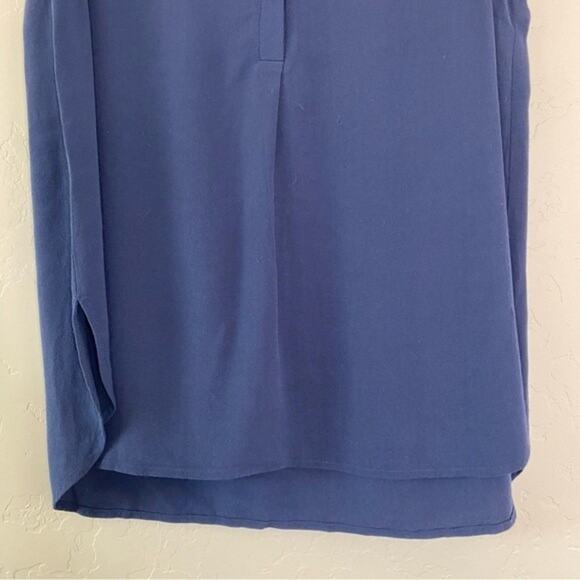 Madewell Blue Three Button Side Split Tank Top Medium - Picture 4 of 7